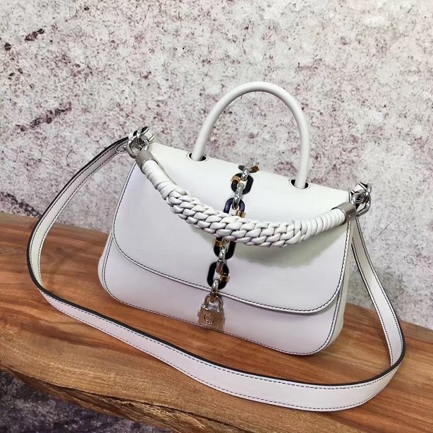 2017 louis vuitton original leather chain it bag pm M54619 white JH00775Jy64