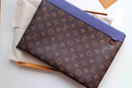 AAA 1:1 Louis Vuitton Monogram Canvas Clutch Bag POCHETTE APOLLO B63048 blue JH00233RI87