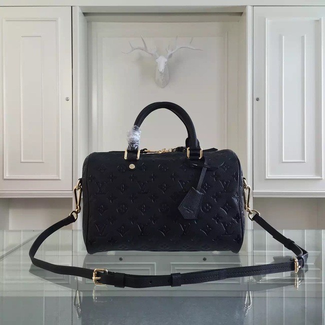 AAA Louis Vuitton Monogram Empreinte 30CM Tote Bag M91330 Black JH01067pL24