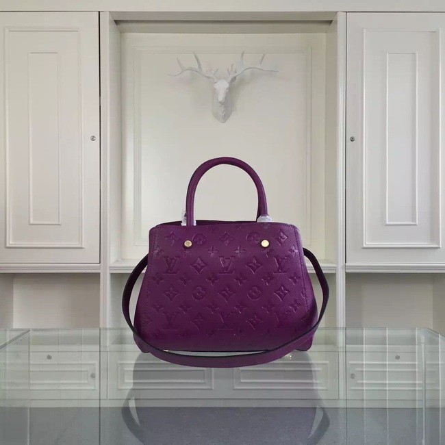 Best Replica Louis Vuitton Monogram Empreinte Original leather 41061 Purple JH01012sm35