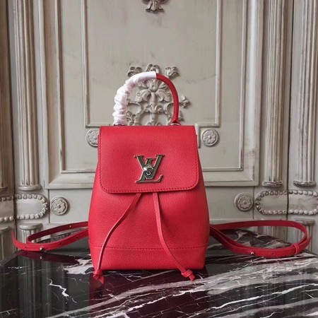 Cheap Louis Vuitton Original leather LOCKME BACKPACK MINI 54573 red JH00450FT69