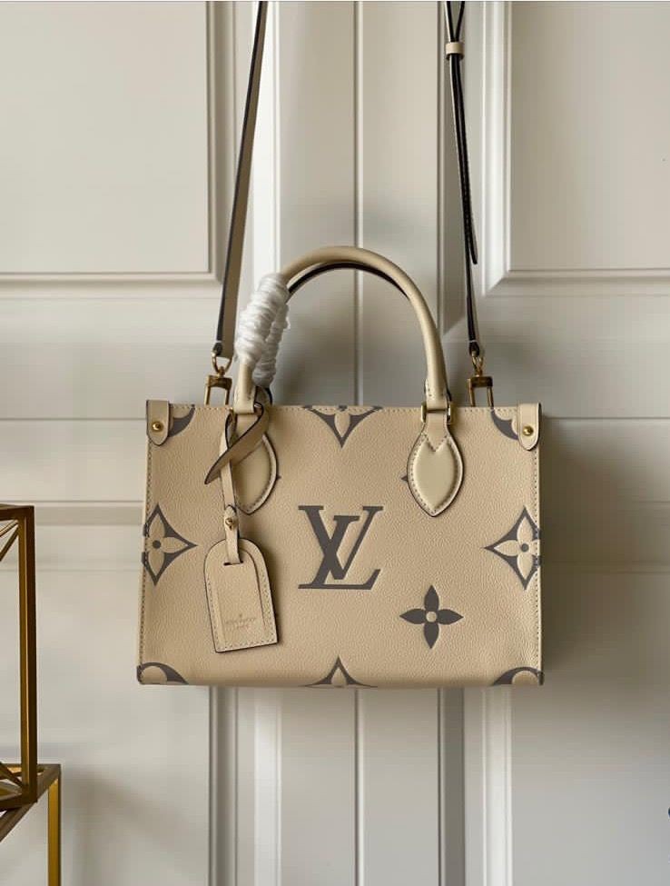 Cheap Louis Vuitton Original Onthego small tote bag M45653 cream JH00172hC74