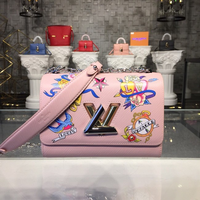 Copy Louis vuitton original epi leather twist M50282 pink JH01332lZ95