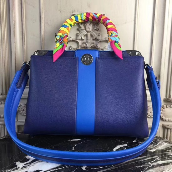 Copy Louis vuitton Original Leather ASTRID tote bag 54374 blue JH00082cS18