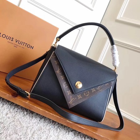 Copy Louis Vuitton original leather DOUBLE V M54339 black JH00608hz48
