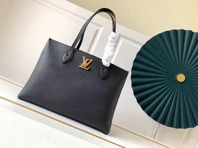 Copy Louis vuitton original LOCKME SHOPPER M57345 black JH00235RZ88
