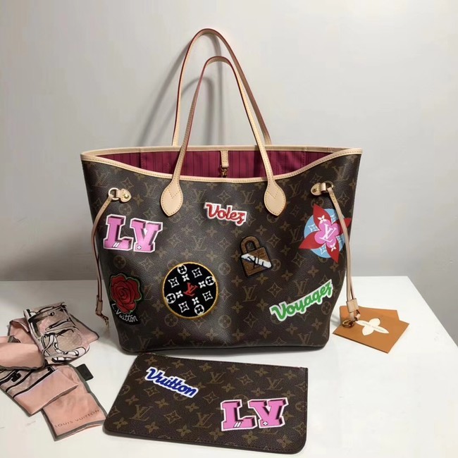 Copy Louis vuitton original monogram canvas NEVERFULL MM M43988 JH01744Vo75