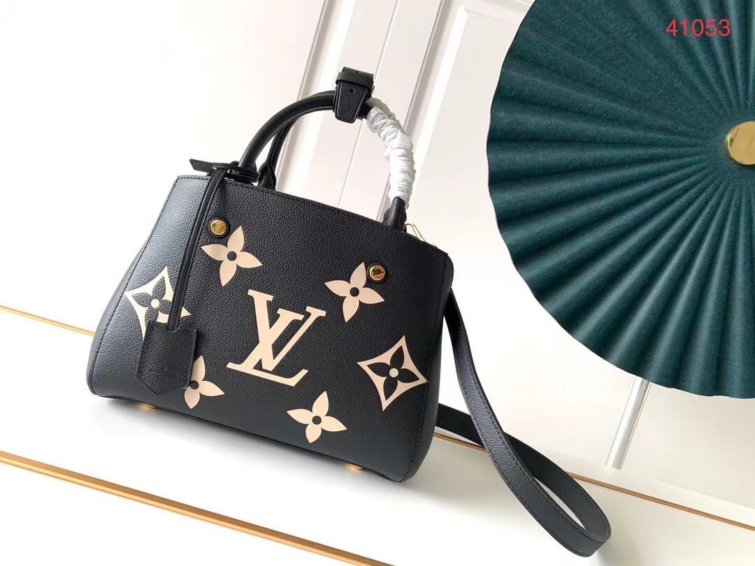 Copy Louis Vuitton Original MONTAIGNE BB M45489 black JH00366ms30
