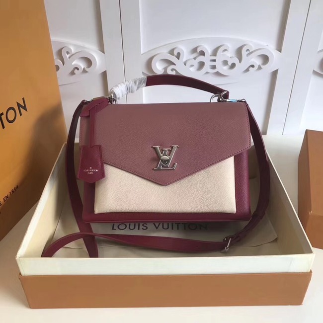 Copy Louis vuitton original MY LOCKME M54849 pink&white JH01546ms30