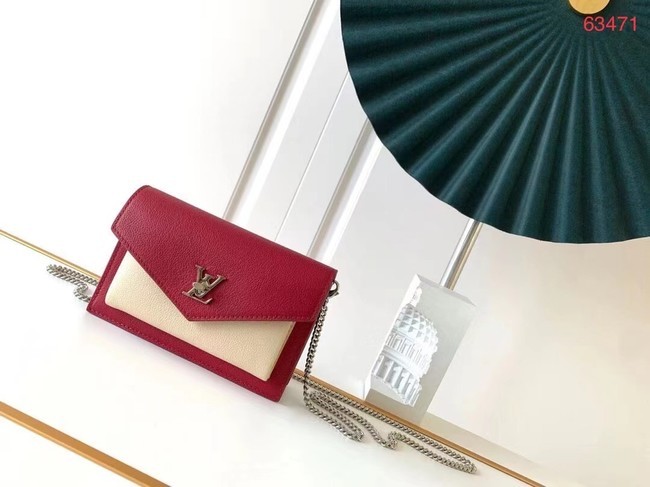 Copy Louis Vuitton Original MYLOCKME Chain Bag M63471 red&white JH00377OM51