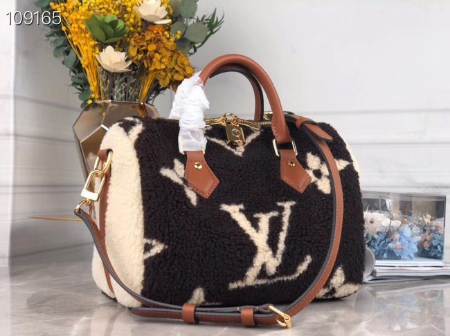 Copy Louis vuitton original SPEEDY 25 wool M55423 JH00714KD82