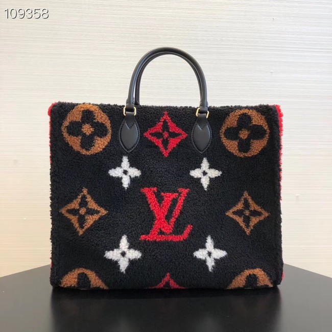 Copy Luxury Louis Vuitton Monogram Canvas Original M44412 black&red JH00690qe74