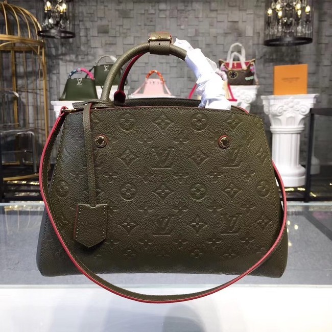 Fake 1:1 Louis vuitton original mongram empreinte MONTAIGNE PM M43660 green JH01718pg57