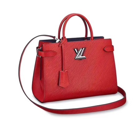 Fake Copy Louis Vuitton original Epi Leather Montaigne Tote Bag MM 54810 red JH00560Mv33