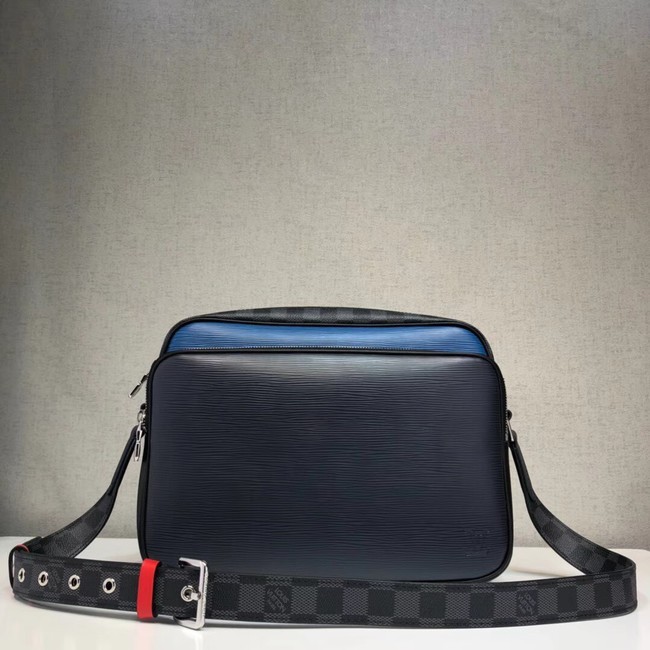 Fake Louis Vuitton original Epi leather NIL SLIM M51465 dark blue JH01803gE29