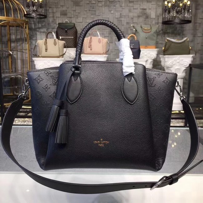 Fake Louis Vuitton Original Mahina Leather HAUMEA M55029 black JH01683zI86
