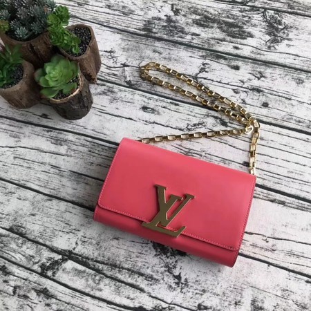 Fashion Louis Vuitton CHAIN LOUISE Original leather Shoulder Bag M94335 pink JH00474RW51