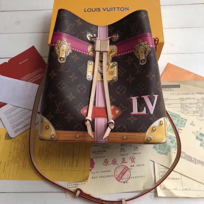 High Quality Fake Louis vuitton monogram canvas original bag neonoe M60649 JH00211nD19