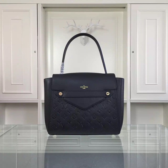High Quality Fake Louis Vuitton original leather embossing tote bag 50438 black JH01080WC64