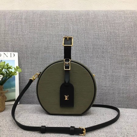 Hot Louis vuitton original Epi Leather petite boite chapeau 43514 green&white JH00404DJ96