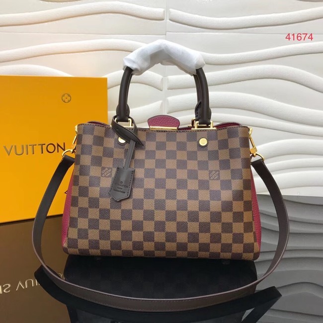 Imitation AAA Louis Vuitton Original Damier Ebene Canvas M41674 Bordeaux JH01147Qz50