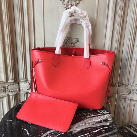 Imitation AAA Louis Vuitton Original Neverfull Epi Leather MM 54185 red JH00327Qz50