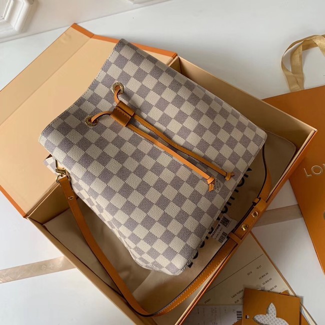 Imitation Fashion Louis vuitton original Damier Azur NEONOE N44022 yellow JH01281Ft19