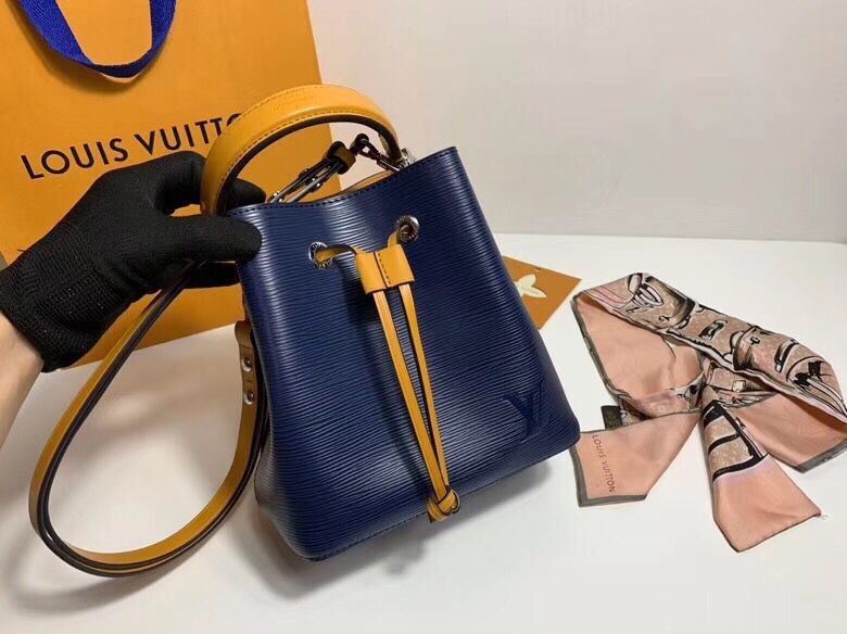 Imitation Louis Vuitton Original Epi Leather Neonoe BB Bag M53612 Navy JH01205EB28