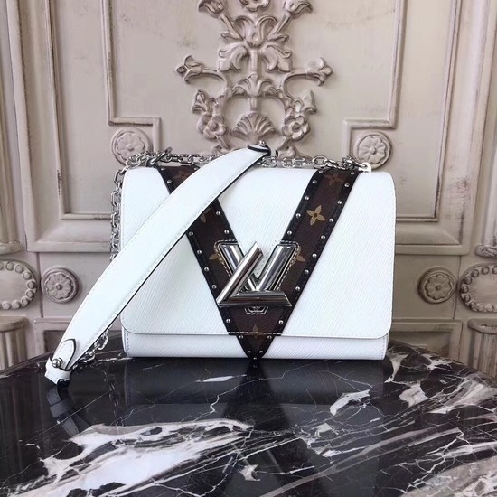 Imitation Louis vuitton original epi leather twist 50282 white JH00110vX95