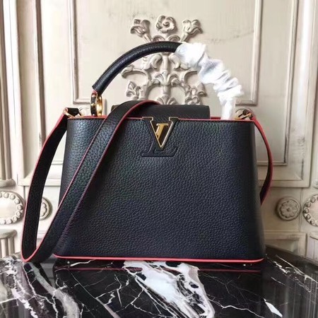 Imitation Louis vuitton original leather capuniness 41813 black JH00545vK93