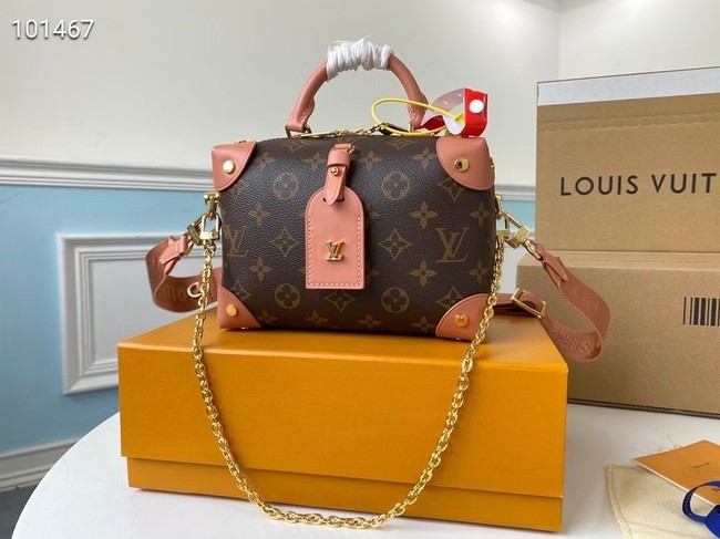 Imitation Louis vuitton original leather PETITE MALLE SOUPLE M45531 Peach JH00360PU57