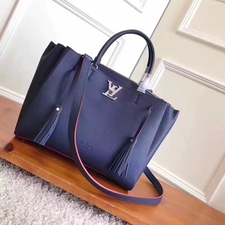 Imitation Louis Vuitton original lockmeto lockme Tote Bag M54569 blue JH00508HE81