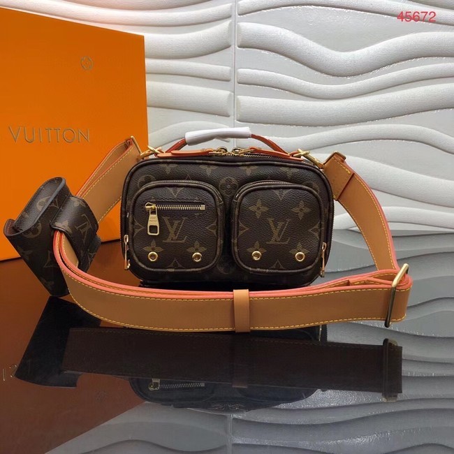Imitation Louis Vuitton Original Monogram Canvas M45672 Brown JH00280bM57