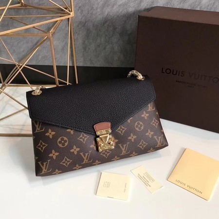 Imitation Louis Vuitton Original Monogram Canvas Pallas Chain M41201 black JH00401Mc29