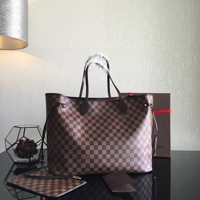 Imitation Luxury Louis Vuitton Damier Ebene Original NEVERFULL GM N41357 JH01989VD53