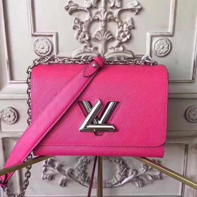 Knockoff 1:1 Louis vuitton original epi leather TWIST MM M50332 rose JH01960Pf97