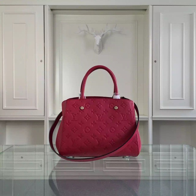 Knockoff Louis Vuitton Monogram Empreinte Original leather 41061 Burgundy JH01015ry98