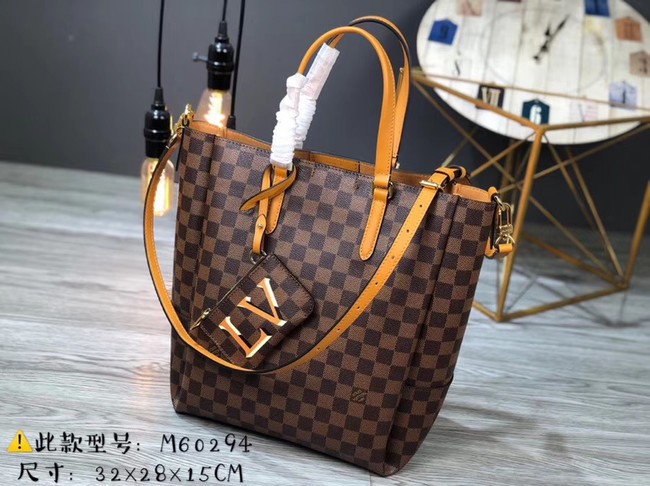 Louis Vuitton Damier Ebene Canvas Original Leather M62094 brown JH00619Qa65