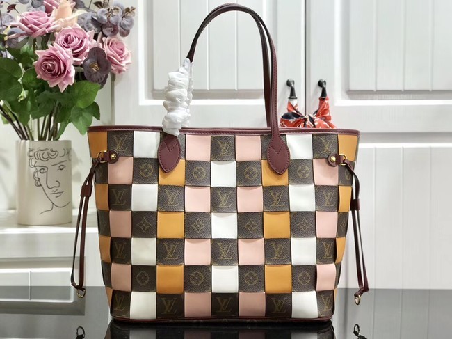 Louis Vuitton Monogram Canvas Original Leather NEVERFULL MM M40993 JH00781fH28