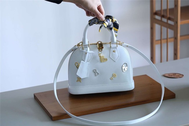 Louis vuitton original ALMA BB M52884 white JH01364Bi78