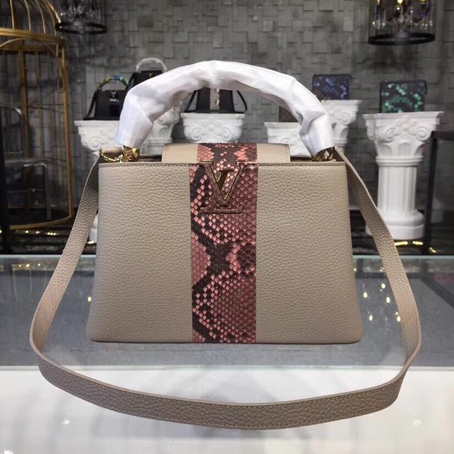 Louis vuitton original CAPUCINES N94220 grey JH01600Am73