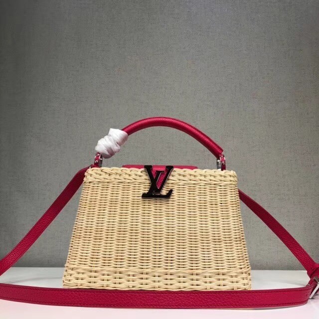 Louis vuitton original CAPUCINES PM M50011 rose JH01805fm32