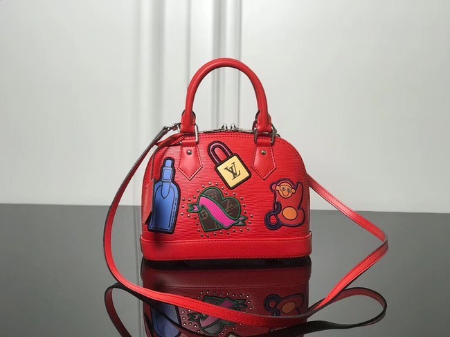 Louis Vuitton original Epi Leather ALMA BB M52481 red JH01626Mo27