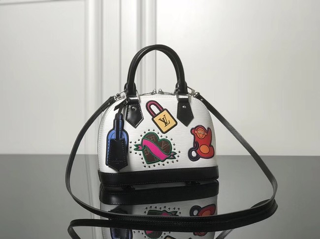 Louis Vuitton original Epi Leather ALMA BB M52481 White JH01629Ai60