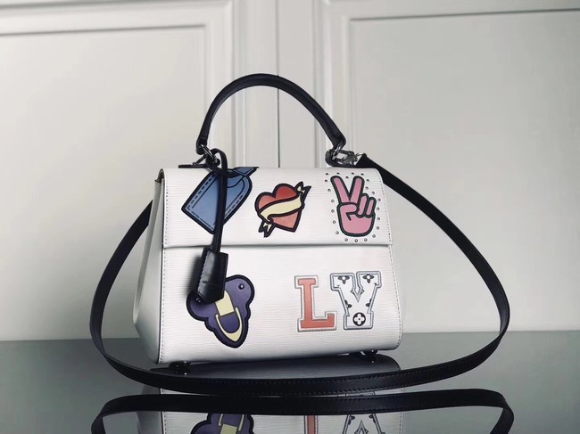 Louis Vuitton original Epi Leather CLUNY BB M52484 white JH01625Aa30