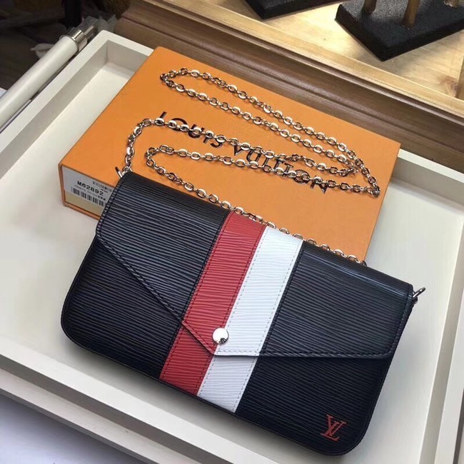 Louis Vuitton original Epi leather POCHETTE FELICIE M62982 black JH01895jk50