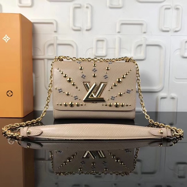 Louis vuitton original epi leather TWIST MM M52730 Galet JH01547xK90