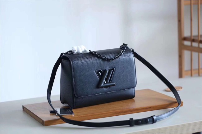 Louis vuitton original epi leather TWIST MM M53236 black JH01378Sy67