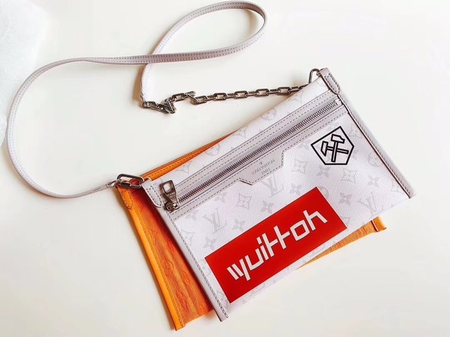 Louis vuitton original FLAT messenger bag M44640 Blanc JH01036Mo27