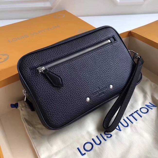 Louis vuitton original KASAI CLUTCH M51823 Black JH01726jI43